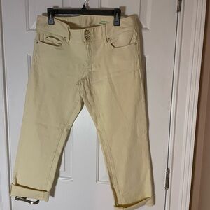 Lilly Pulitzer Cream Ankle Cropped Jeans